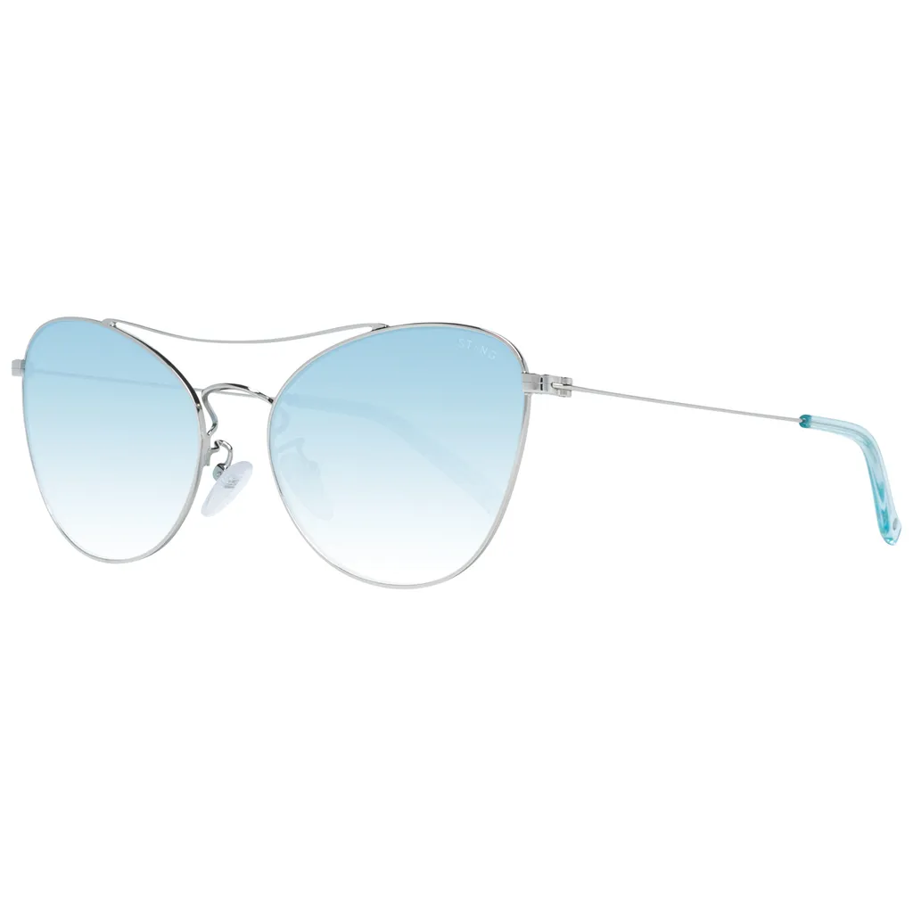 Sting Lunettes de soleil SST218 579X 55 Femme Argent - Monture Aviateur
