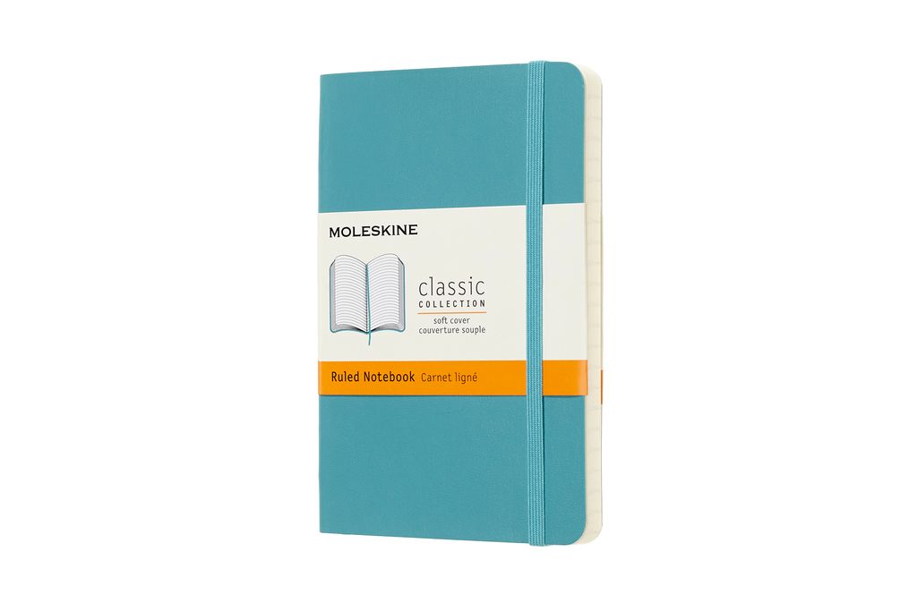 Moleskine Reef Blue Notizbuch Pocket Ruled Soft