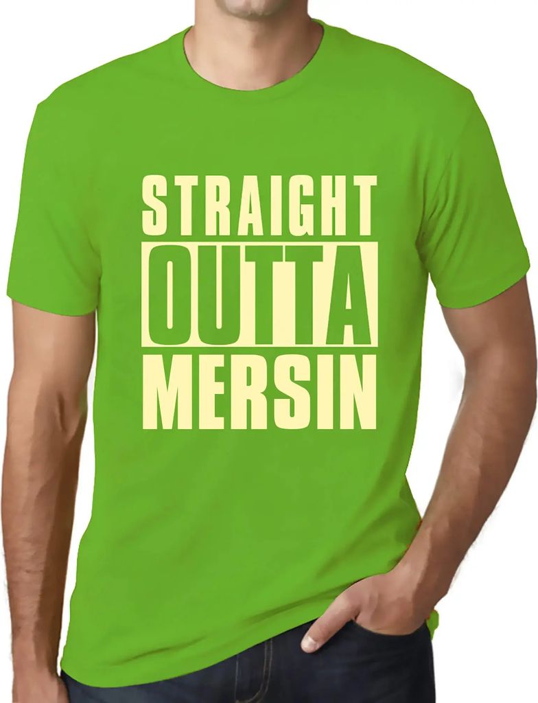 Herren Grafik T-Shirt Direkt aus Mersin – Straight Outta Mersin – Öko-Verantwortlich Vintage Jahrgang Kurzarm Lustige Druck Geburtstag Geschen...