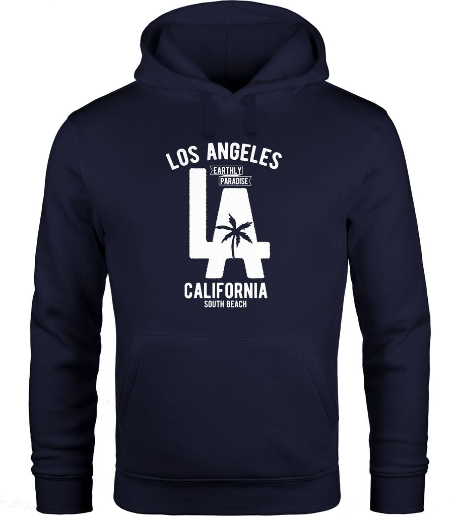 Hoodie Herren Los Angeles California LA Palme Neverless navy L