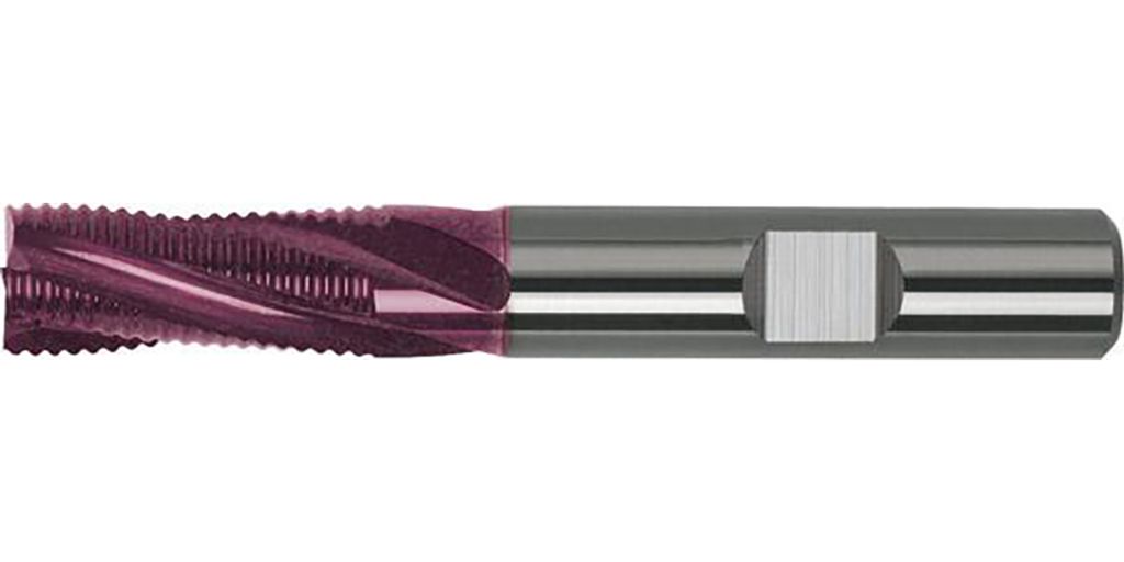 FORMAT Schruppfräser DIN6527L VHM TiAlN2 20,0 mm Z 4 HR, Durchmesser:20,00 mm, Typ:Typ HR, Schneidstoff:VHM, Schneidenlänge:38 mm