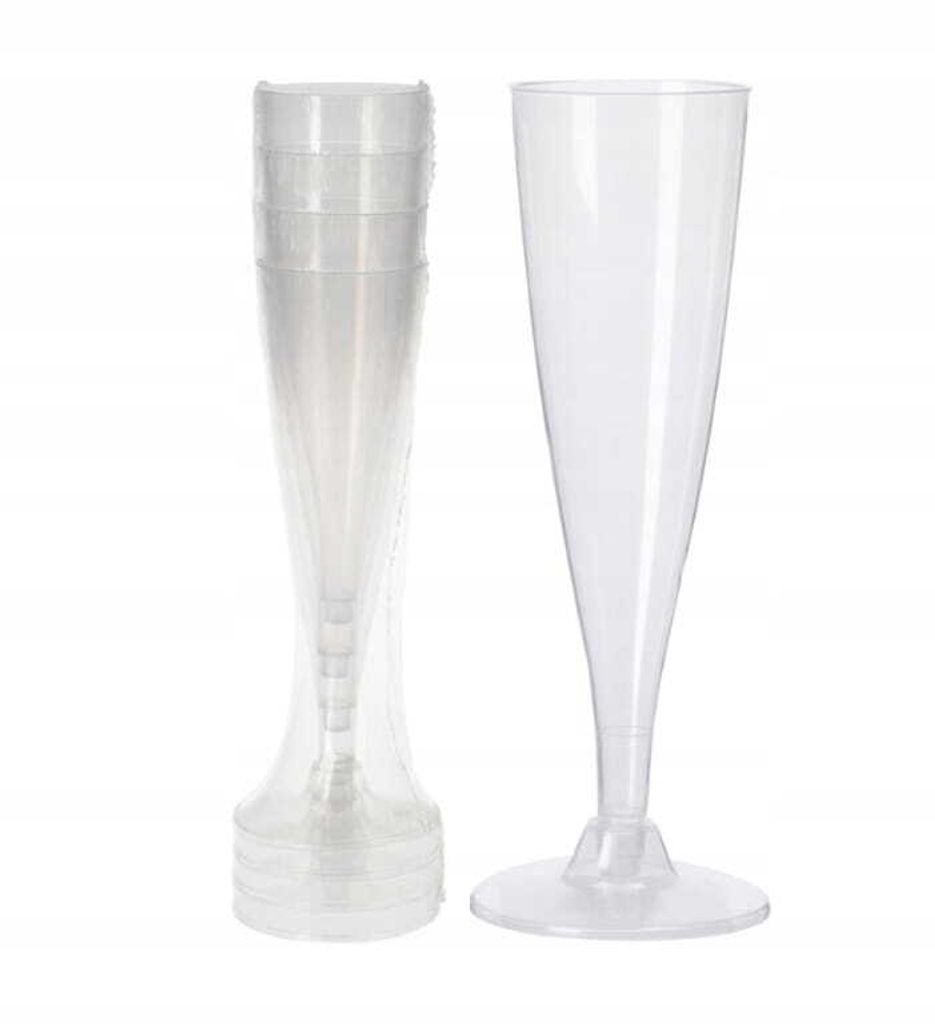 Plastikowy kieliszek do szampana 130 ml, zestaw 4 sztuk Zdjęcie produktu 