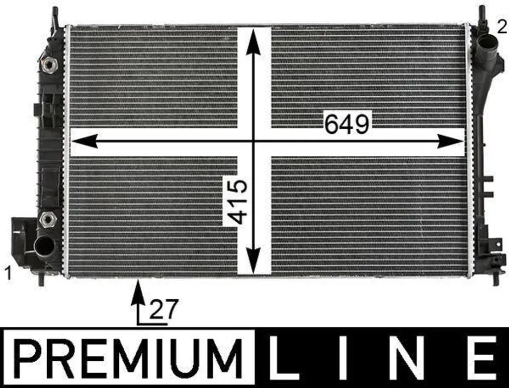 Radiateur de refroidissement eau MAHLE pour SAAB 9-3 Break YS3F 2005