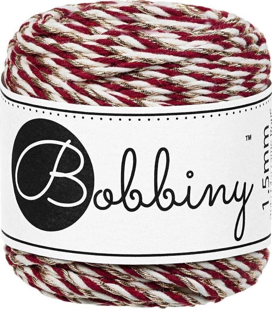 Bobbiny 3PLY Macramé Rope 1,5 mm 35 m Holiday Champagne Schnur