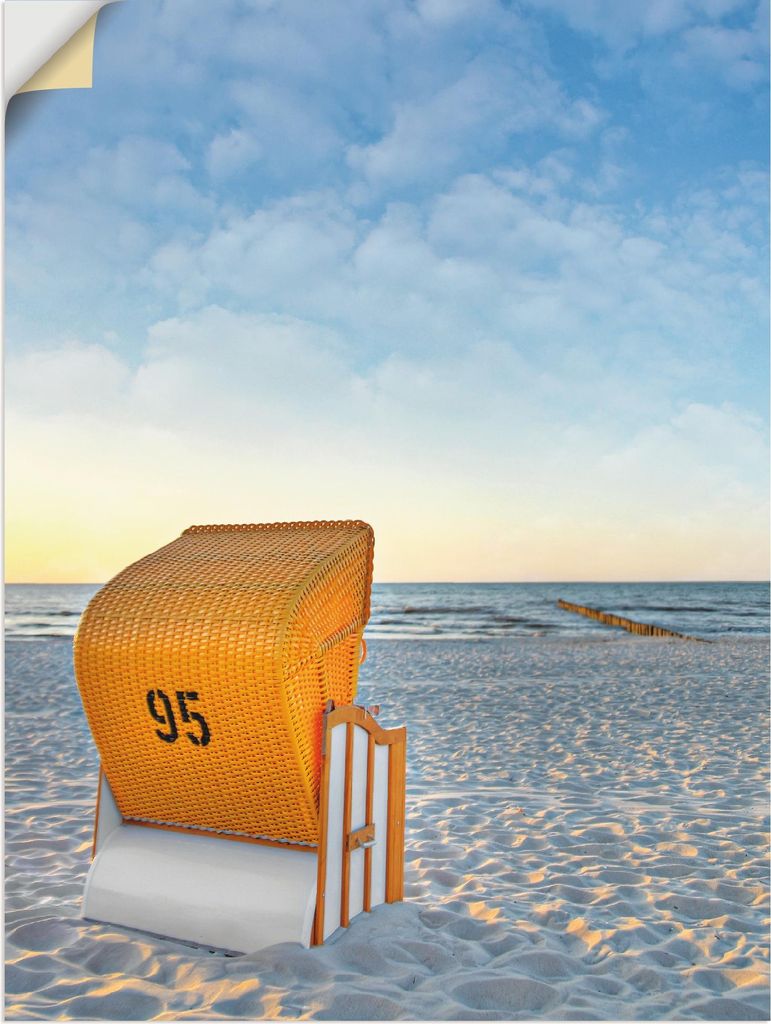 ARTland Wandbild, selbstklebend Ostsee7 - Strandkorb Größe: 60x80 cm