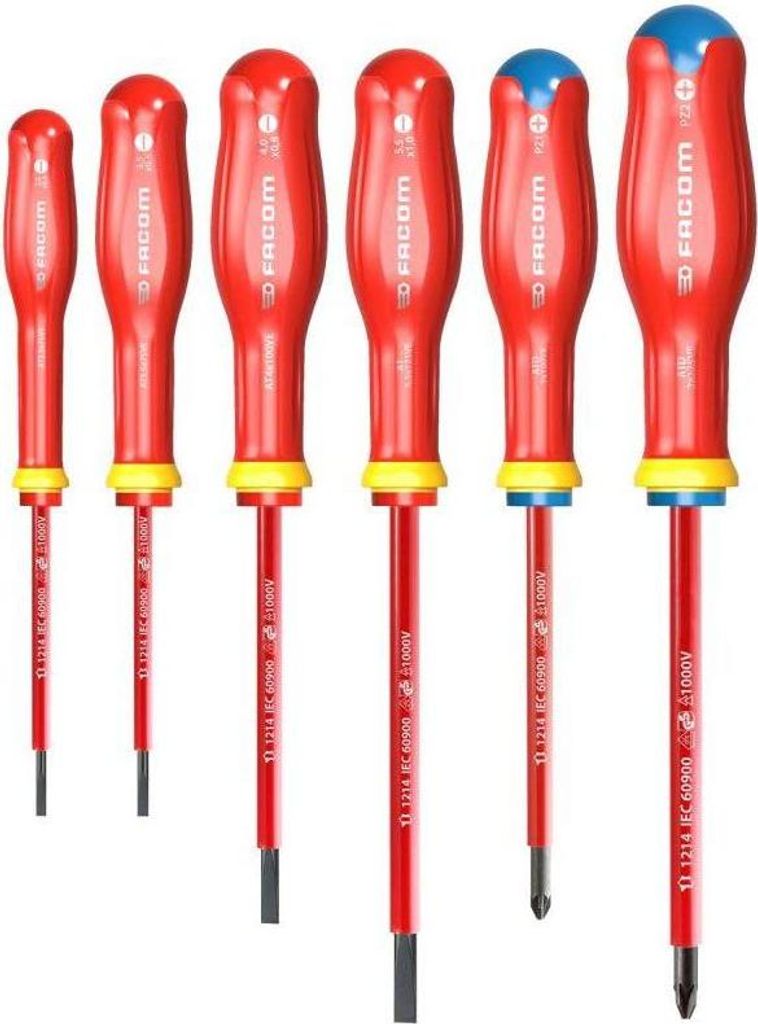 Facom ATDVE.J6PB Protwist 1000V Isolierter Schraubendrehersatz 6-teilig