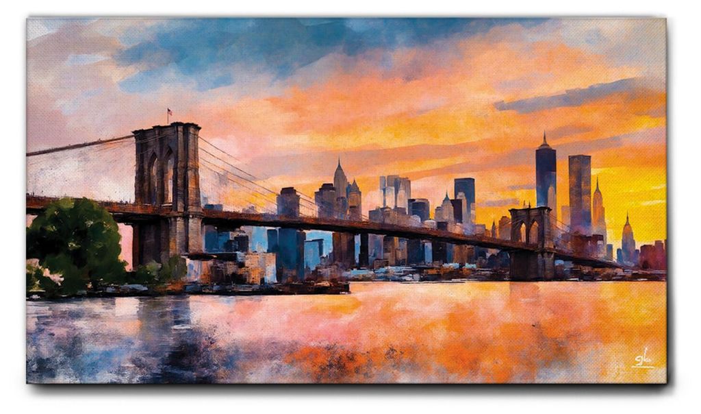 Giallobus - 36 - New York Brooklyn - Giallobus - 35L x 20B cm - Bild - Leinwand mit Standardrahmen