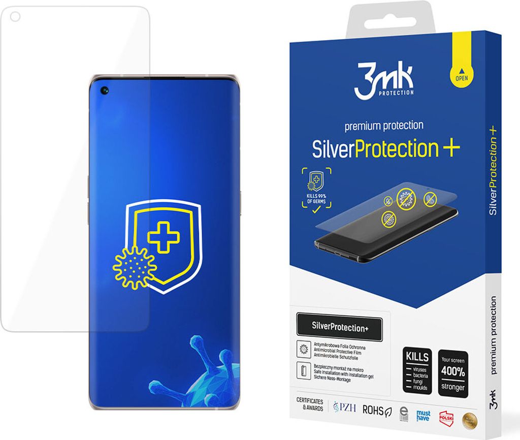 3mk Display Antimikrobielle Schutzfolie SilverProtection+ für Oppo Find X3 Neo 5G 0,21mm Self-Heal