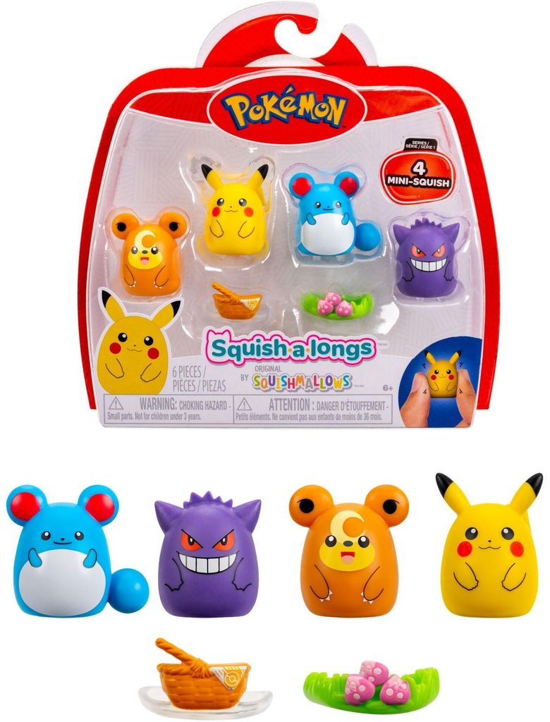Squish-a-Longs Pokémon Mini-Squish 4er-Pack Produktbild 