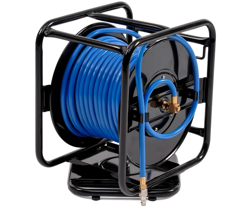 Varan Motors - var-AHR-01 Avvolgitubo - Avvolgitubo pneumatico portatile in acciaio 30m 12bar ruotabile a 360°