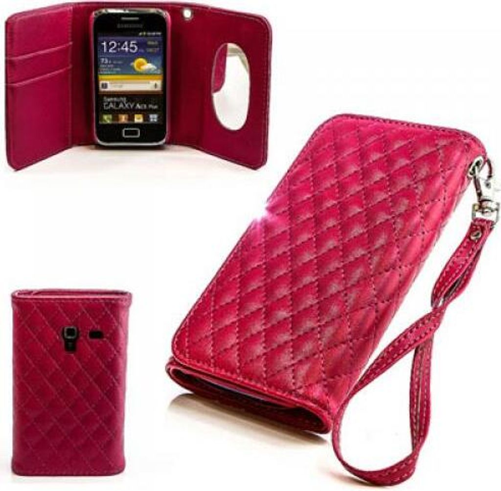 Samsung Galaxy Ace Plus (S7500) Booksytle Handtasche Mirror Pink