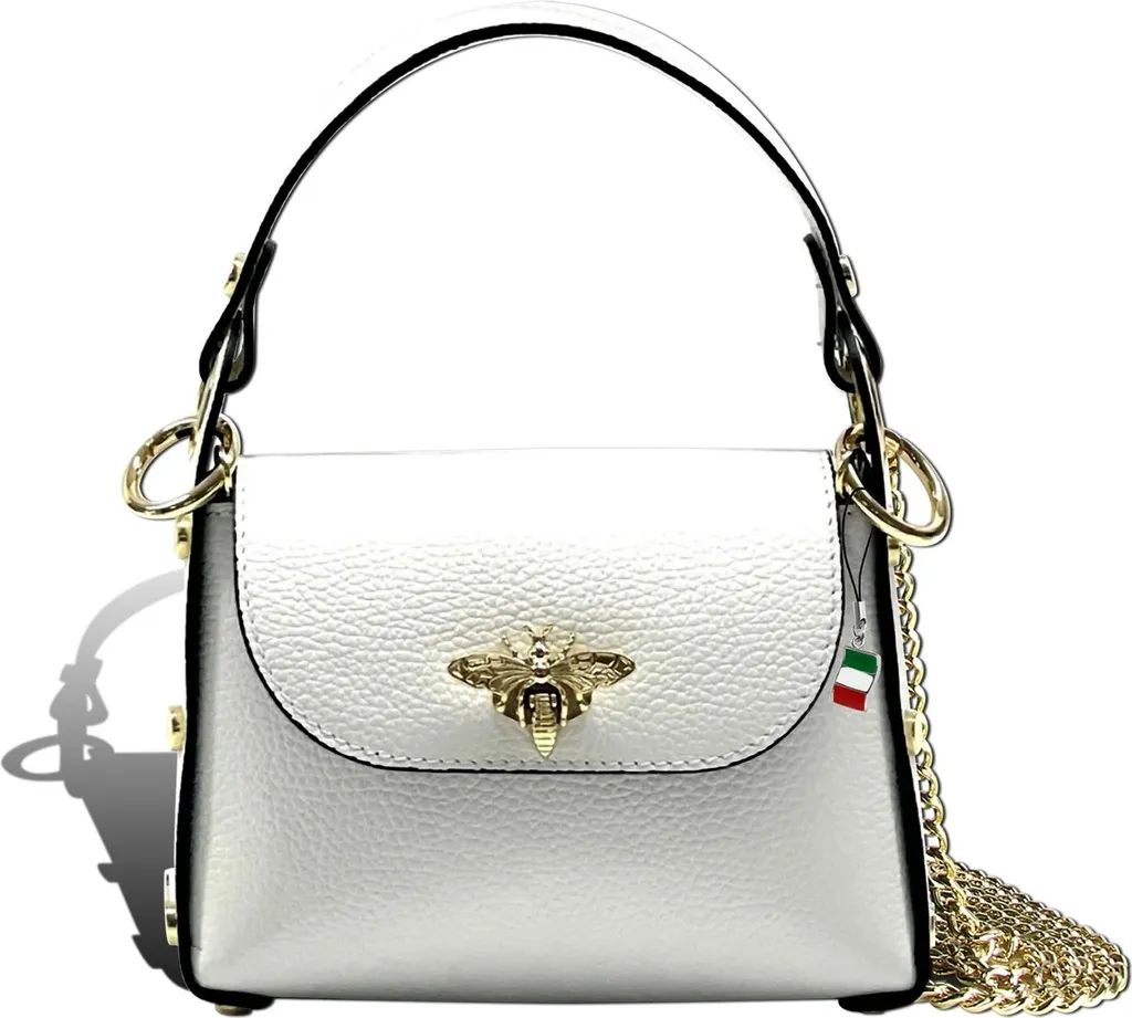 Florence Borsa Bianca Pelle D2OTF817W | Design Italiano Minimal