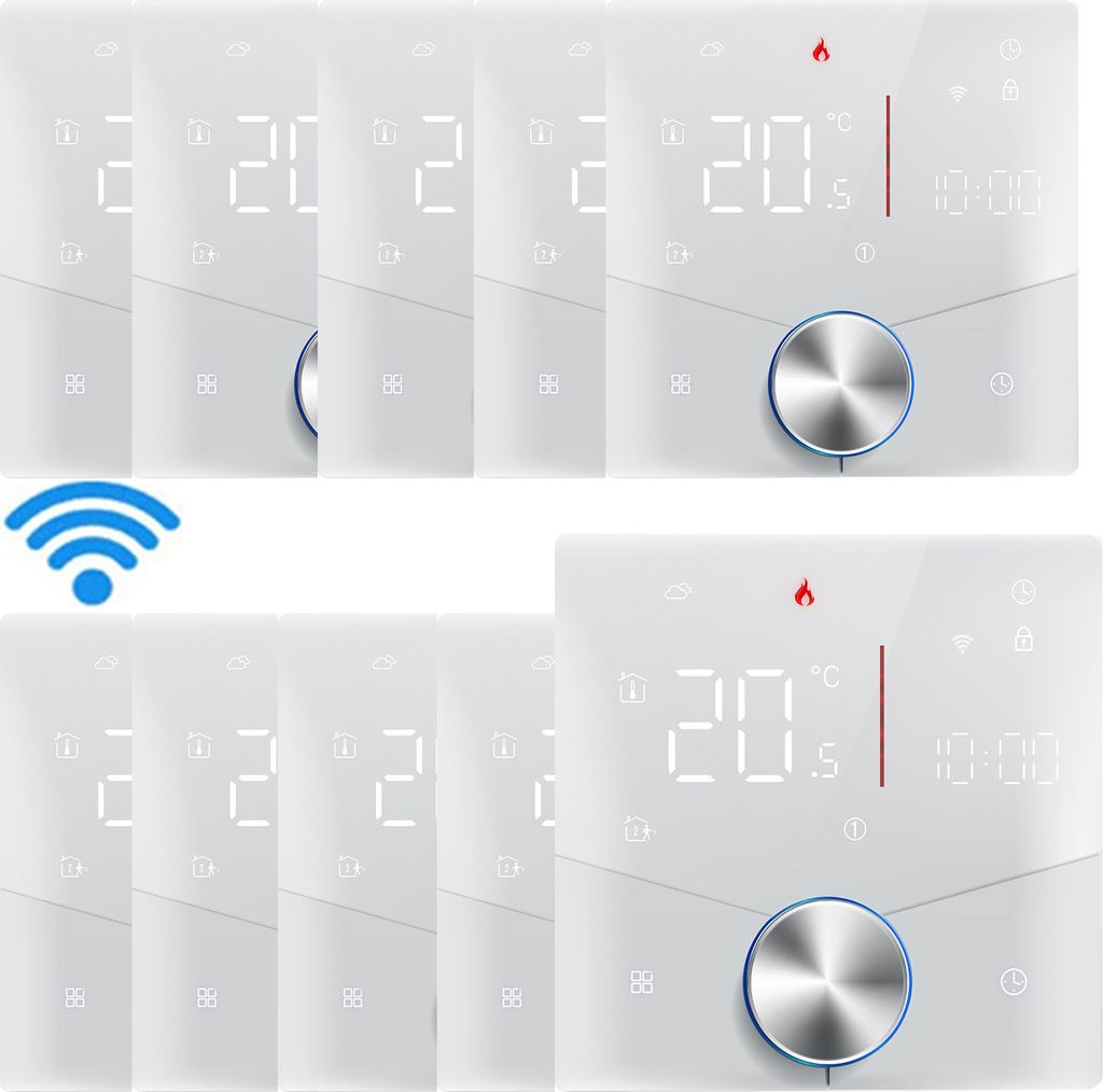 10X Smart Tuya WiFi-Thermostat, Digital LED Raumthermostat Produktbild 