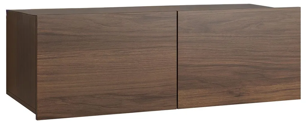 Petit meuble TV bois 100 cm Alix, meuble de salon modulable 2 portes