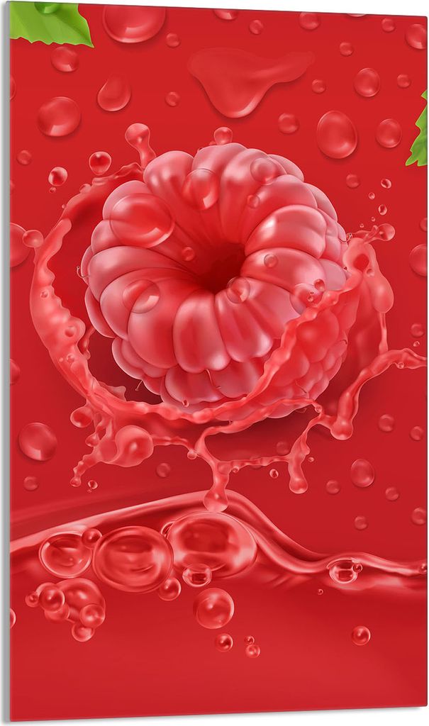 Glasschneidebrett 30x52 Himbeere