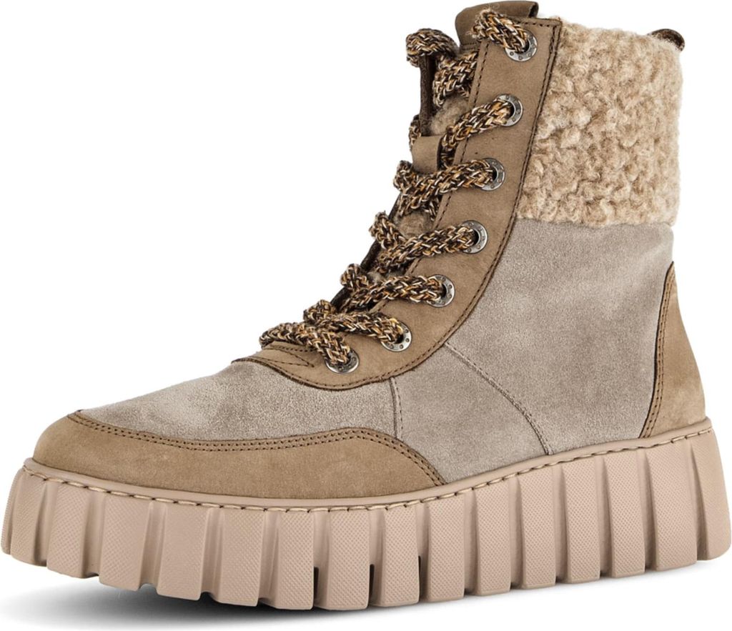 Gabor Plateau Stiefeletten Damen 31393136303932 Beige 37 1/2 EU