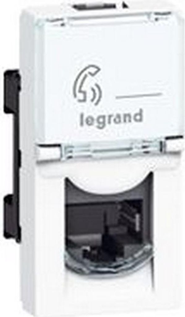 Prise Multimédia Blanche - Rj 45 - 1 Module - Pour Câble Image du produit 