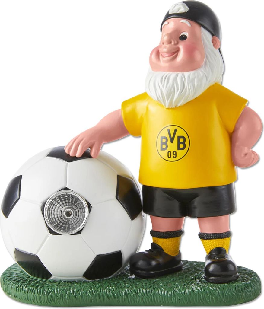 Borussia Dortmund BVB Gartenzwerg mit LED Ball Produktbild 