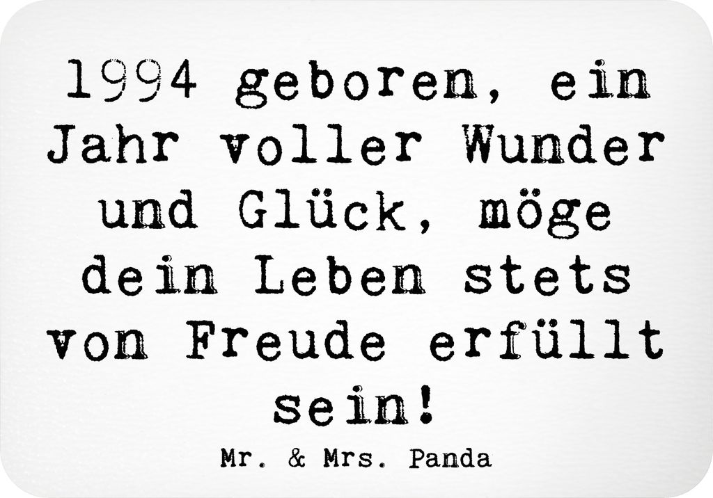Mr. & Mrs. Panda Kühlschrankmagnet Spruch 1994 Geburtstag - Weiß - Geschenk, Feier, positive Veränderungen, Erinnerungen, Happy Birthday, Geburt...