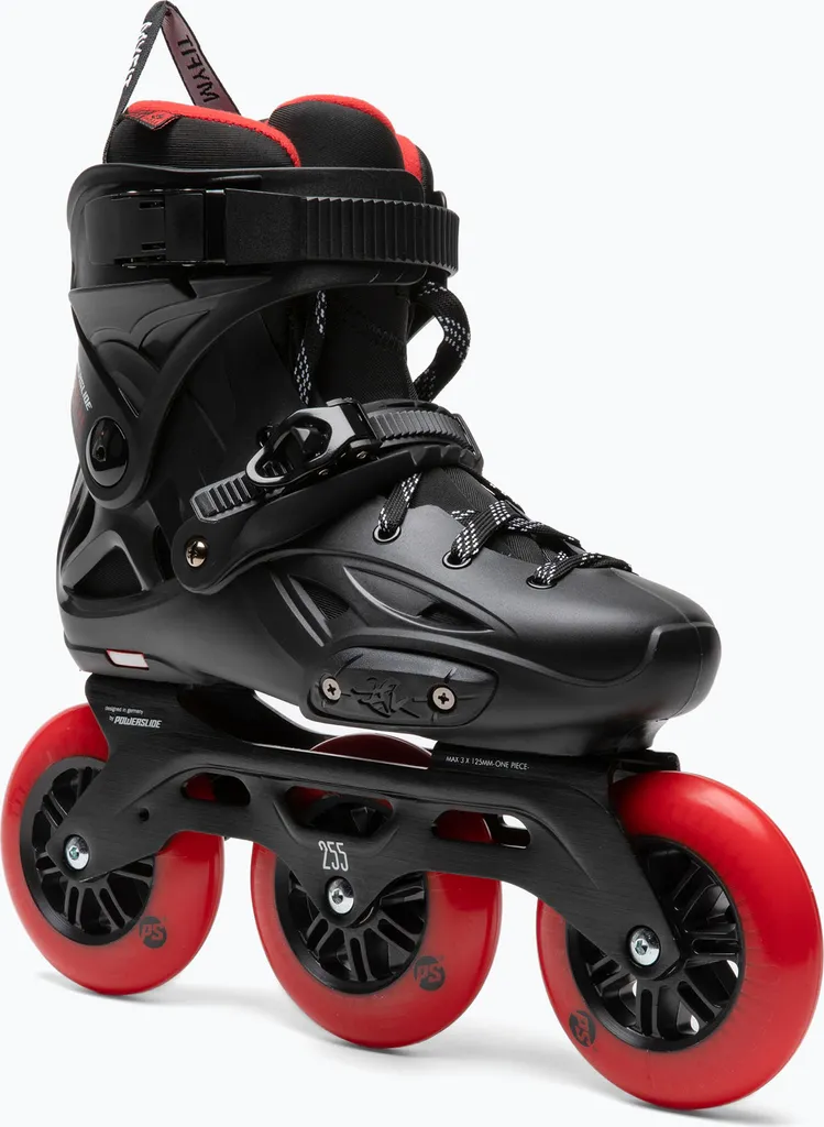 Roller Freeskate 3 roues Powerslide Imperial 110 coloris Noir et Rouge - 8