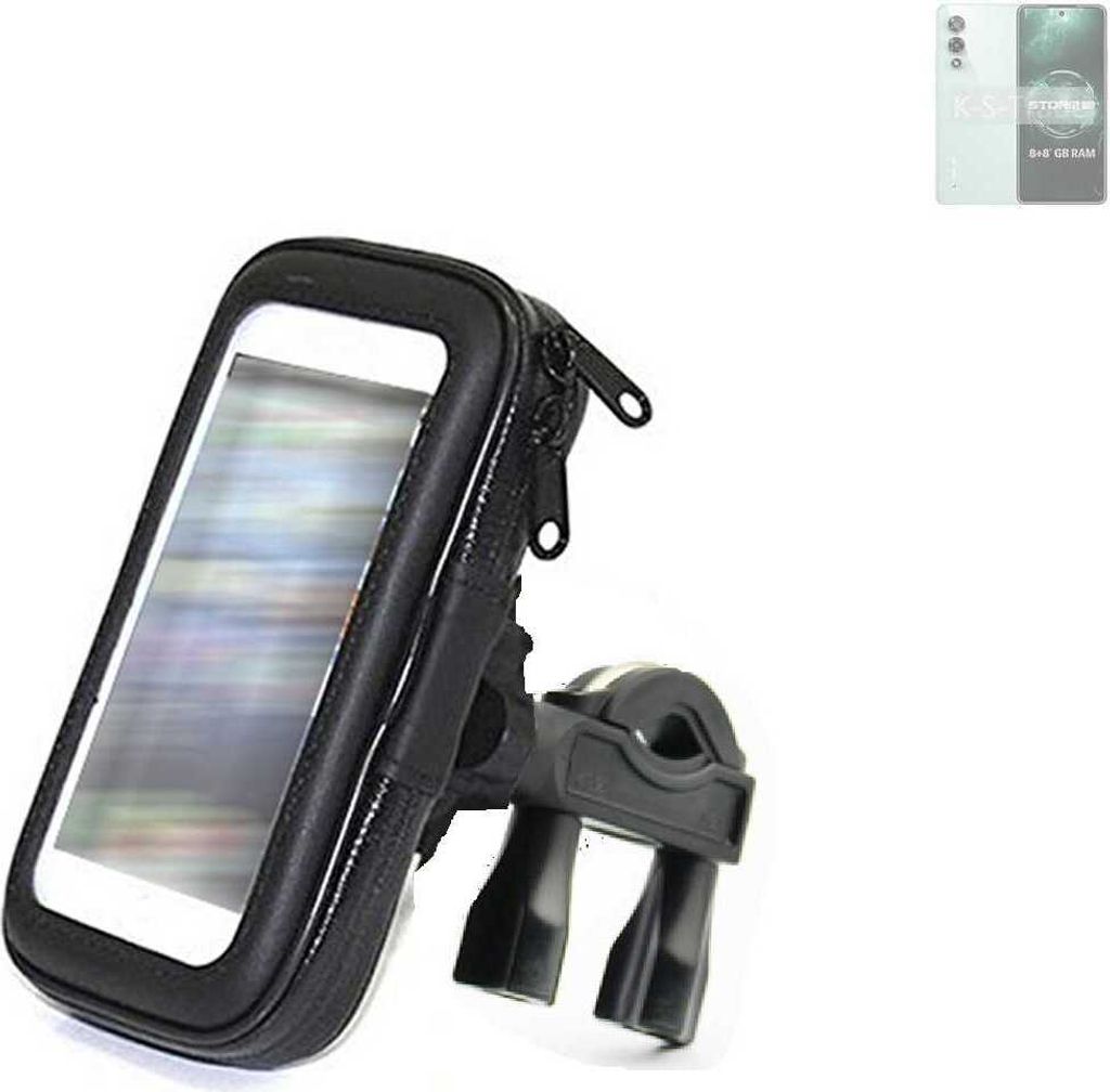 K-S-Trade Fahrrad-Halterung kompatibel mit Lava Storm 5G Handy-Halterung Halter Lenkstange Fahrradhalterung Motorrad Bike Mount Wasserabweisend