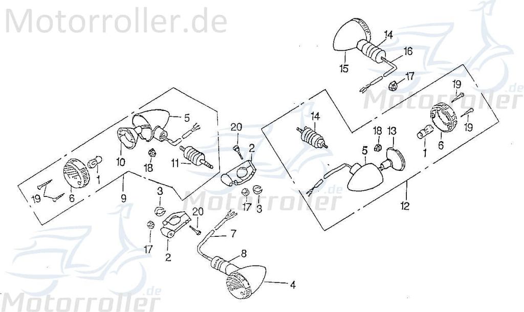 SMC Chopper 125 Treibschraube 125ccm 4Takt 96110-32024-C Motorroller.de 3x20mm Scooter Ersatzteil Service Inpektion Direktimport