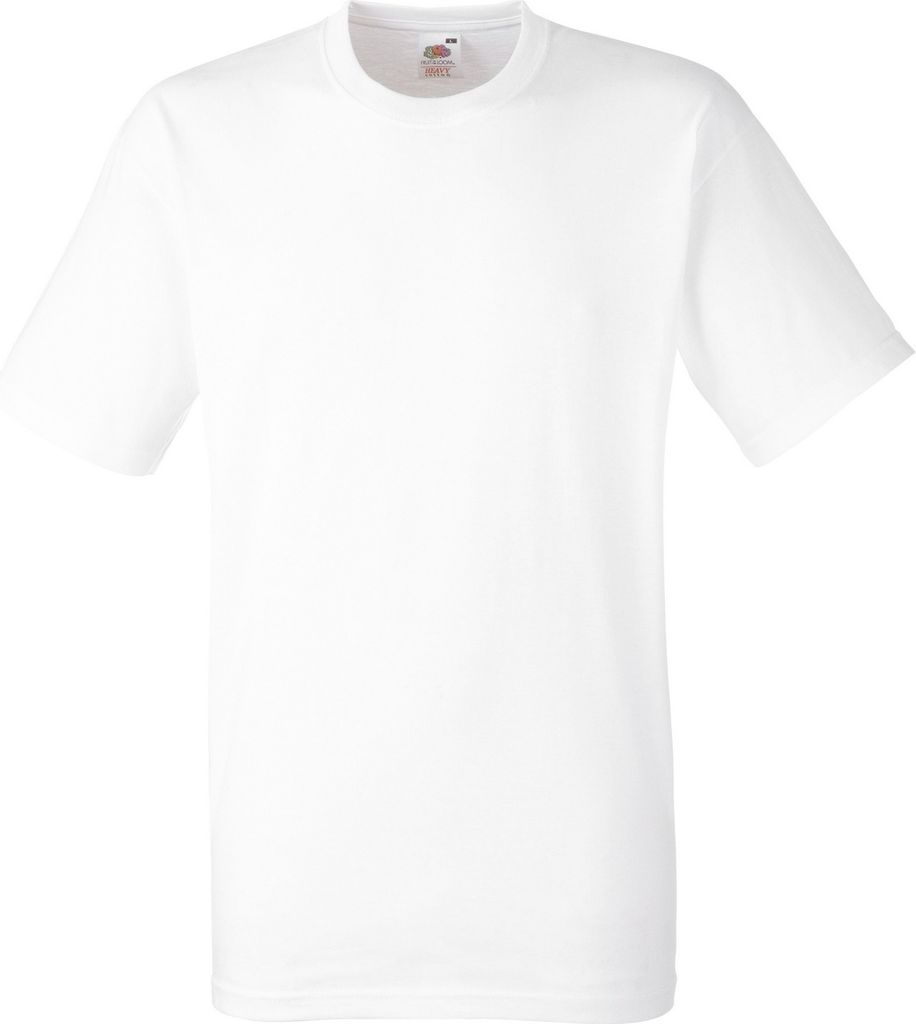 Fruit Of The Loom Heavy Weight T-Shirt für Männer BC350 (L) (Weiß)