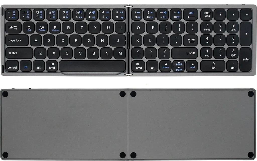Clavier d'ordinateur pliable sans fil Bluetooth membrane TyperCLAW noir - 8