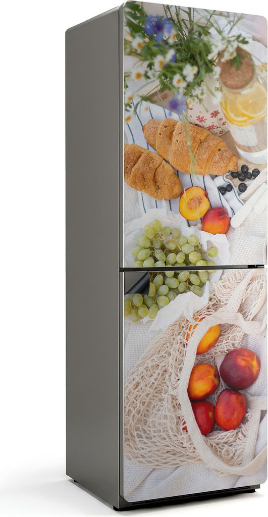 Sommerliche Aromen auf dem Tisch – Magnetische Kühlschrank Abdeckung – Dekorfolie magnetisch Küche – Kühlschrank Magnet Deko – selbstkle...