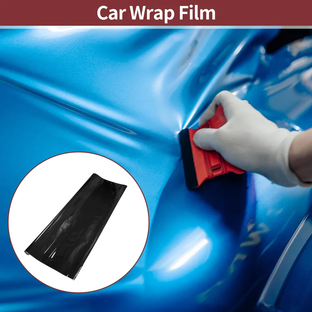 Film de vinyle noir 183x152cm 5.5Mil pour protection carrosserie PVC