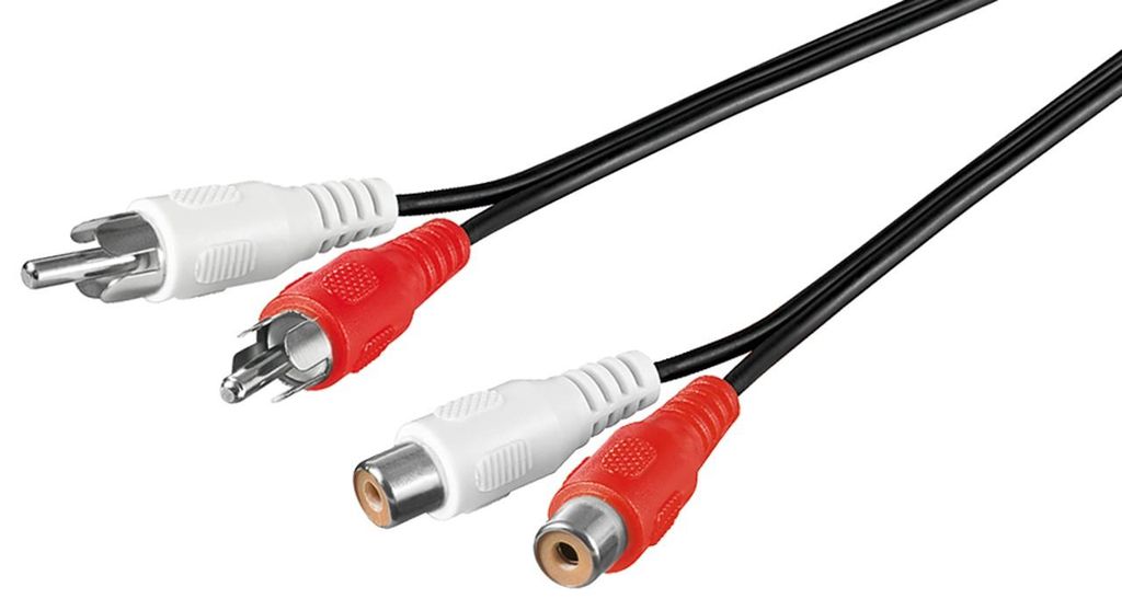 Wentronic AVK 125-1000 10.0m, 10 m, 2 x RCA, 2 x RCA, Produktbild 