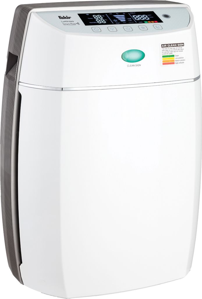 Fakir Luminoso Smart – Ionen-Luftreiniger mit 6-fach Filtertechnologie, Filtert bis zu 99,9% der Viren, Pollen etc., Air Purifier mit Fernbedienung