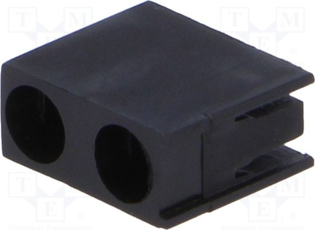 50x LED-Gehäuse H: 9,6mm FIX-LE07 Fassungen schwarz abgewinkelt UL94V-2 3mm