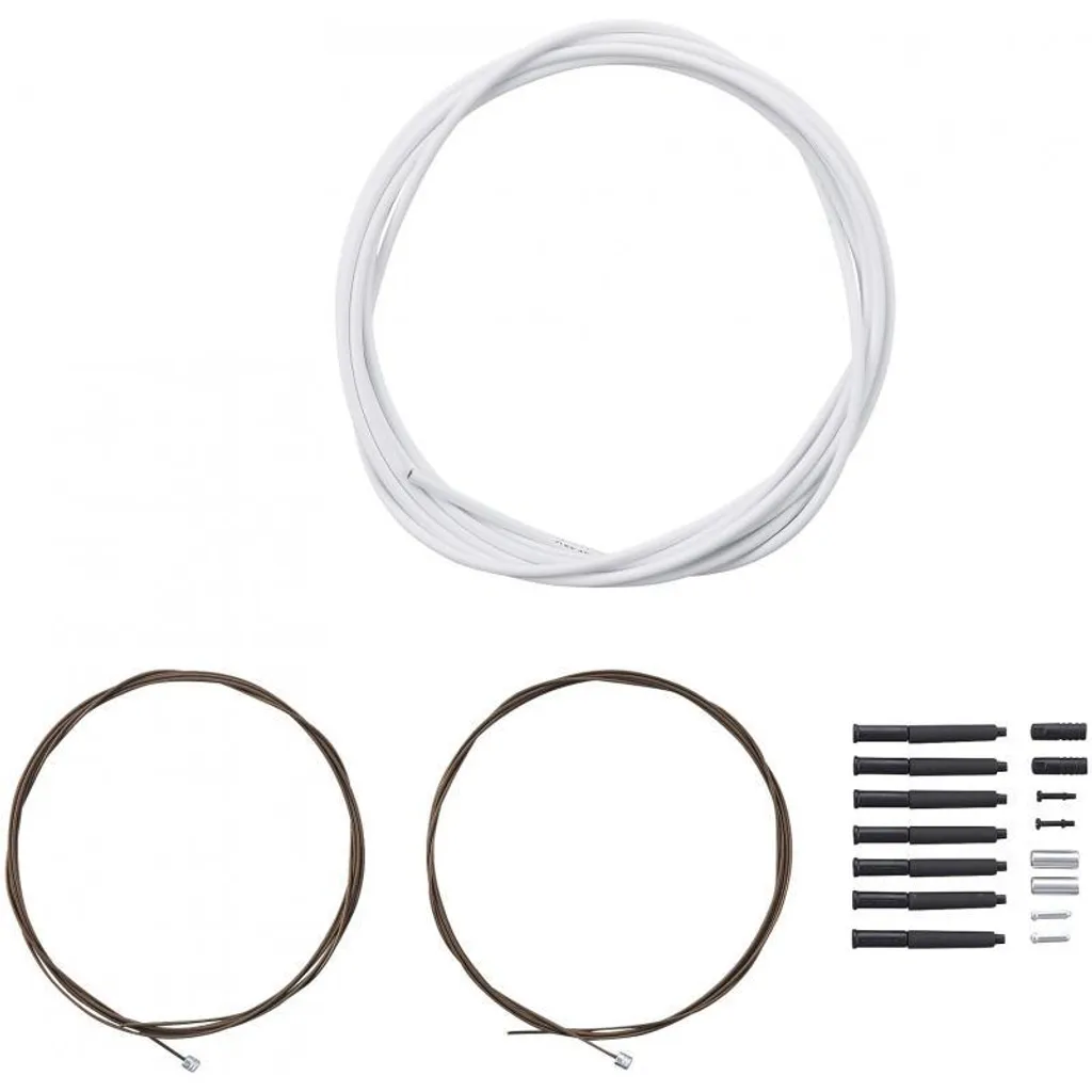 Shimano Y01V98111 Set de Guides de Changement de Vitesse Blanc