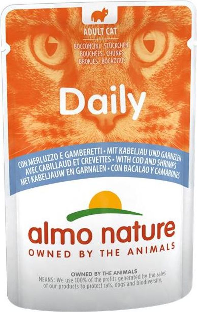 Almo Nature Kabeljau und Garnelen 70 gx30