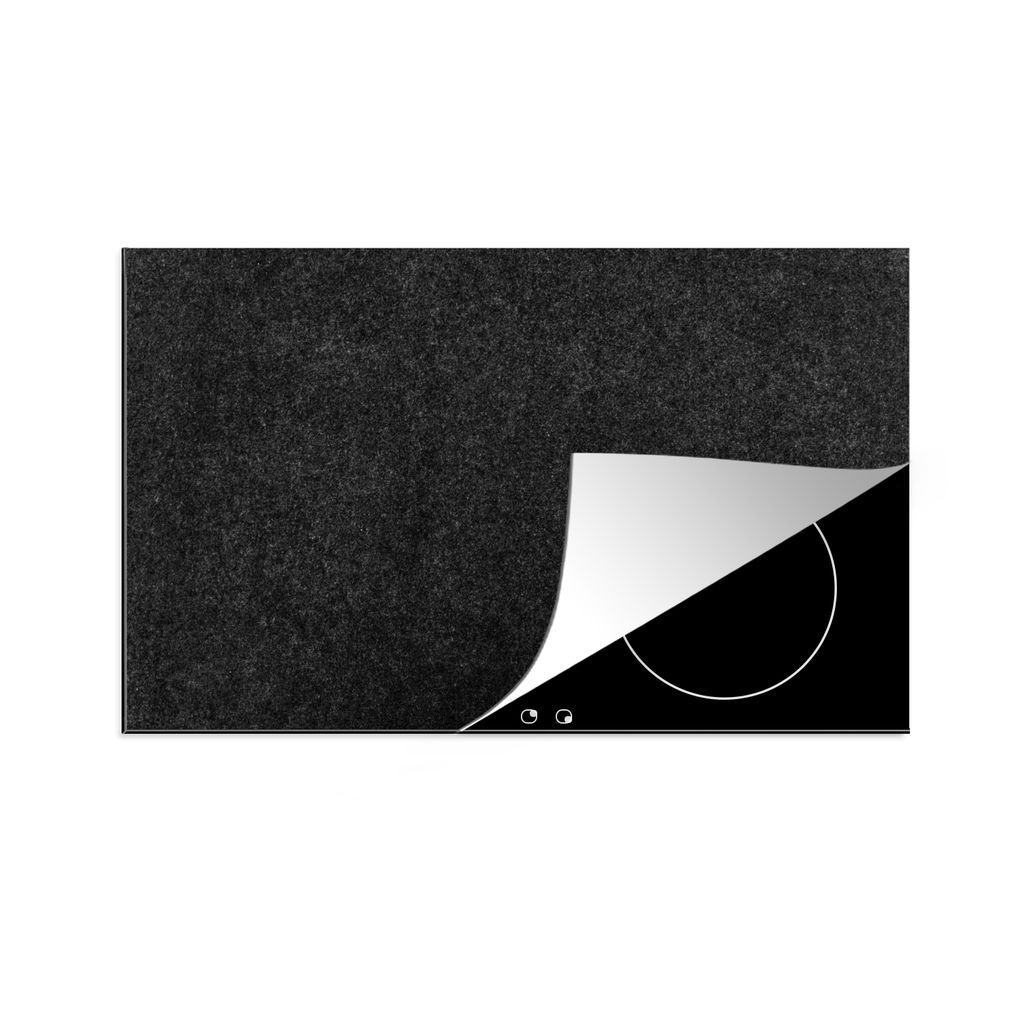 KitchenYeah Herdabdeckplatte Schwarz - Granit - Design - Stein , 76x51cm, Küche Deko, Glaskeramikkochfeld Herdabdeckung, Abdeckplatte fùr Kochfeld