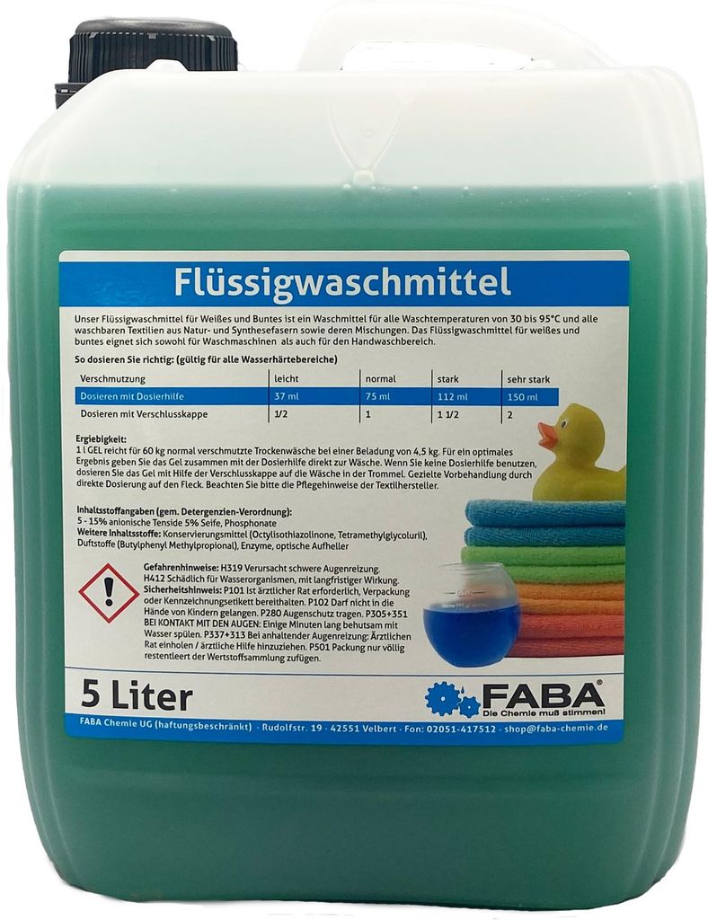 Flüssigwaschmittel Konzentrat 5 L, grün Frühlingsbrise, Produktbild 