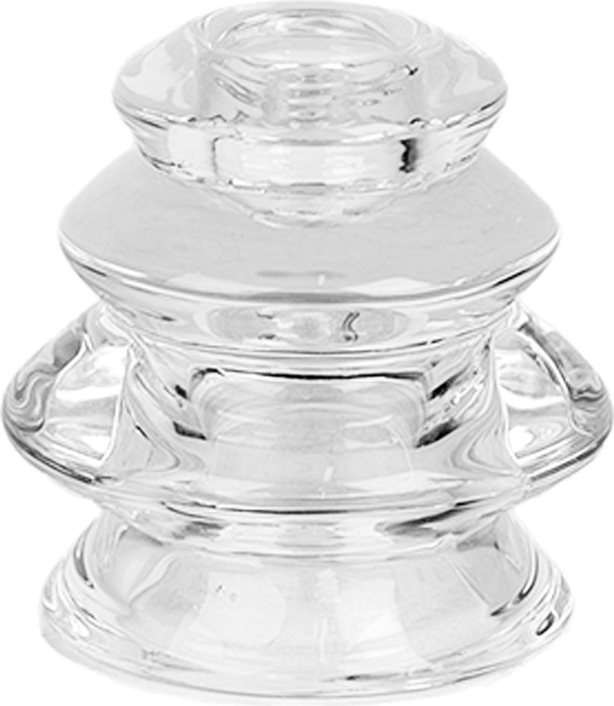 Clayre & Eef Kerzenständer Ø 8x7 cm Transparant Glas