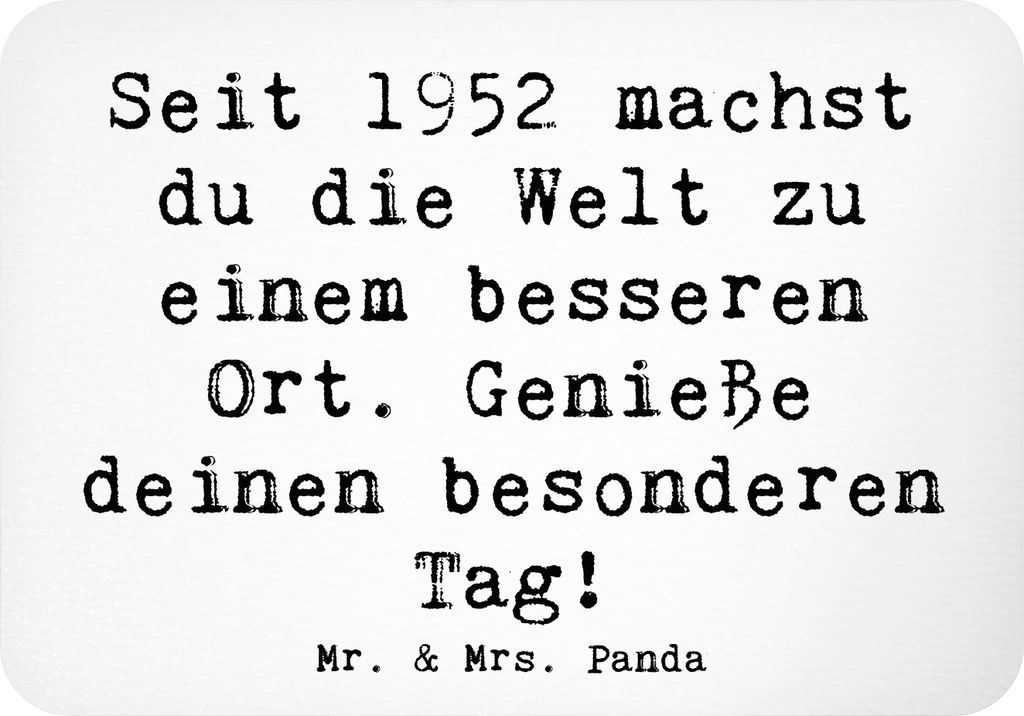 Mr. & Mrs. Panda magnet Spruch 1952 Geburtstag - Weiß - Geschenk, Notizhalter, Jahrgang, persönliches, Dekomagnet, Kühlschrankmagnet, Geburtstag...