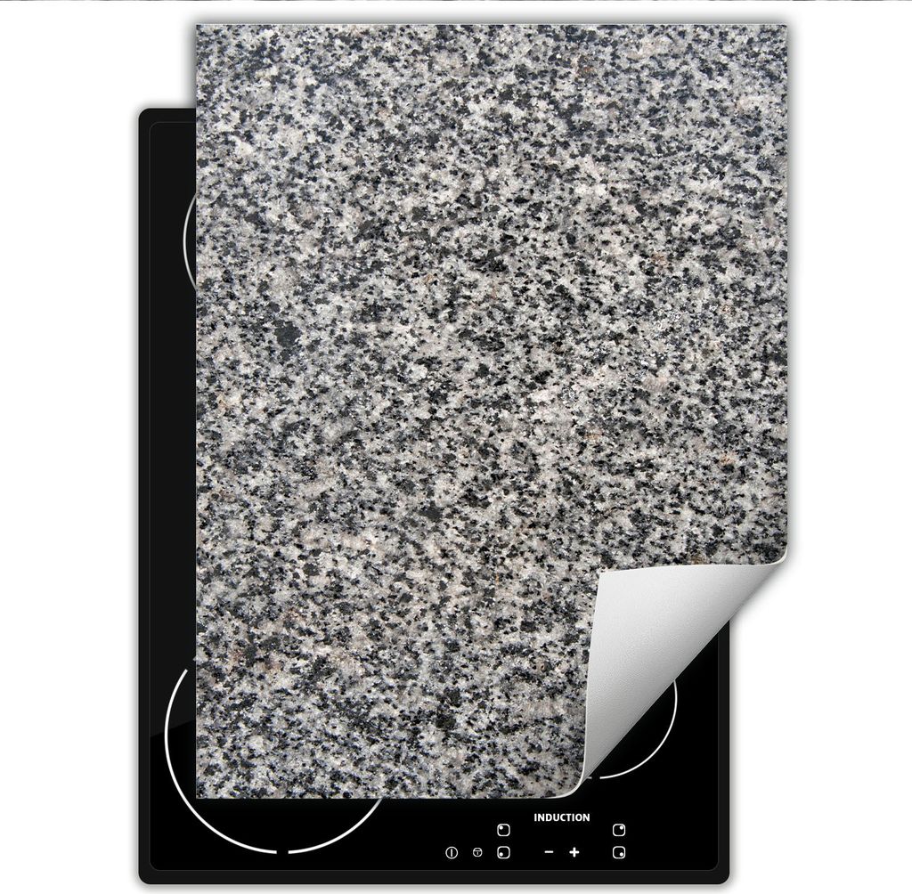 DarHaus Herdabdeckplatte Einteilig Küche Abdeckplatte für Glaskeramikfeld Abdeckung Induktionskochfeld Aufrollbare Matte 40x52 cm, Granit