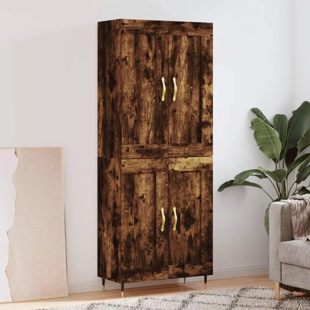 vidaXL Credenza Rovere Affumicato 180cm: Mobile Alto per Soggiorno Elegante