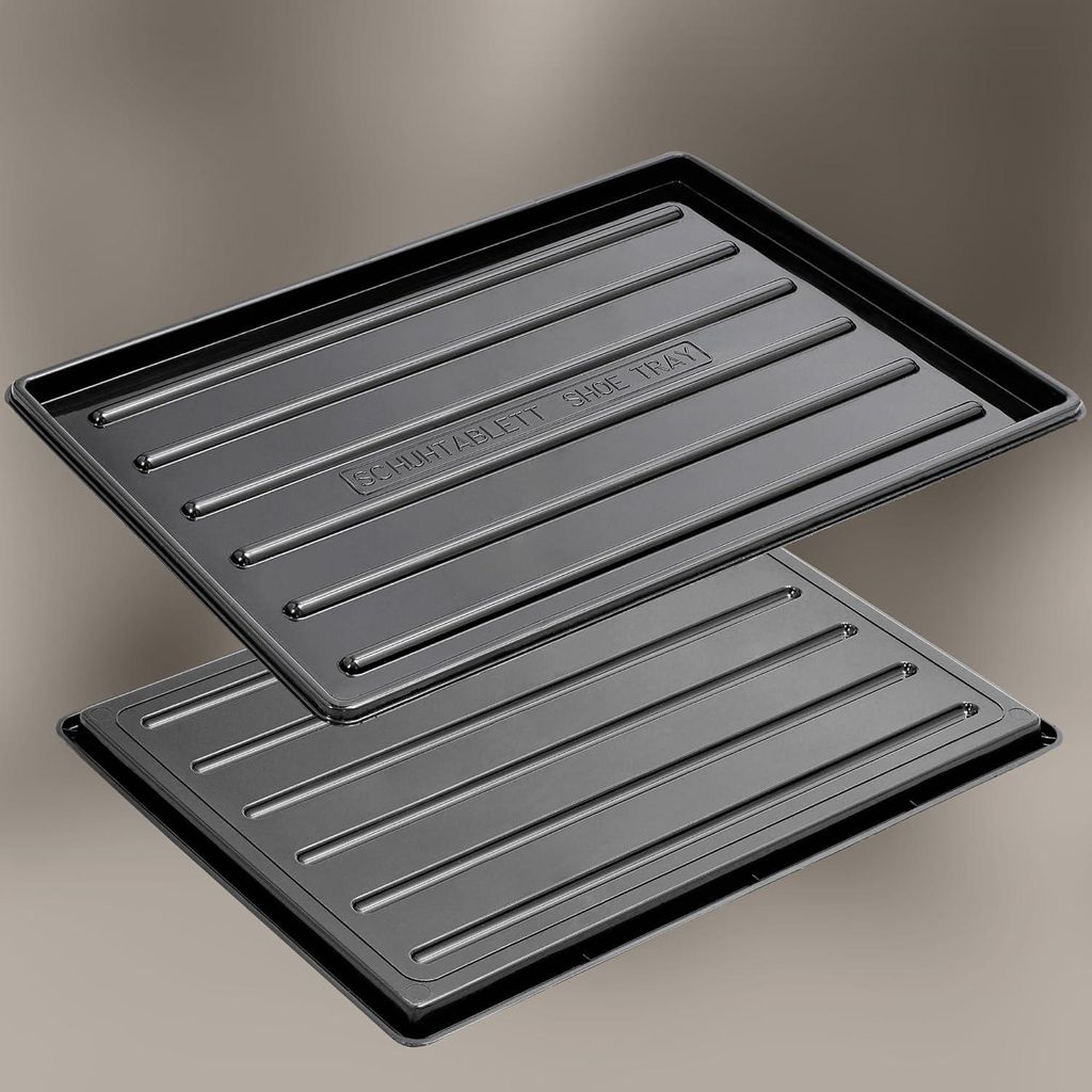 Set von 2 Schuhablagen 45 x 30 cm - Schwarz