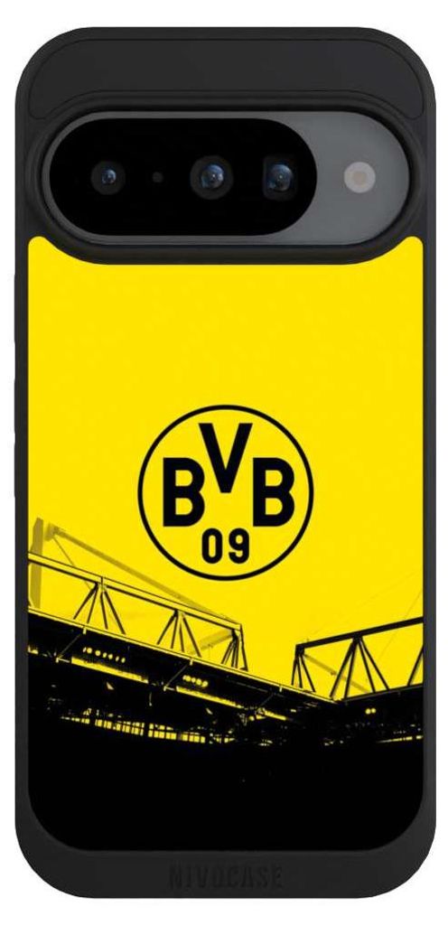 NIVOCASE Handyhülle für Google Pixel 10 Hülle NIVOpure Case Schwarz BVB Borussia Dortmund Fanartikel
