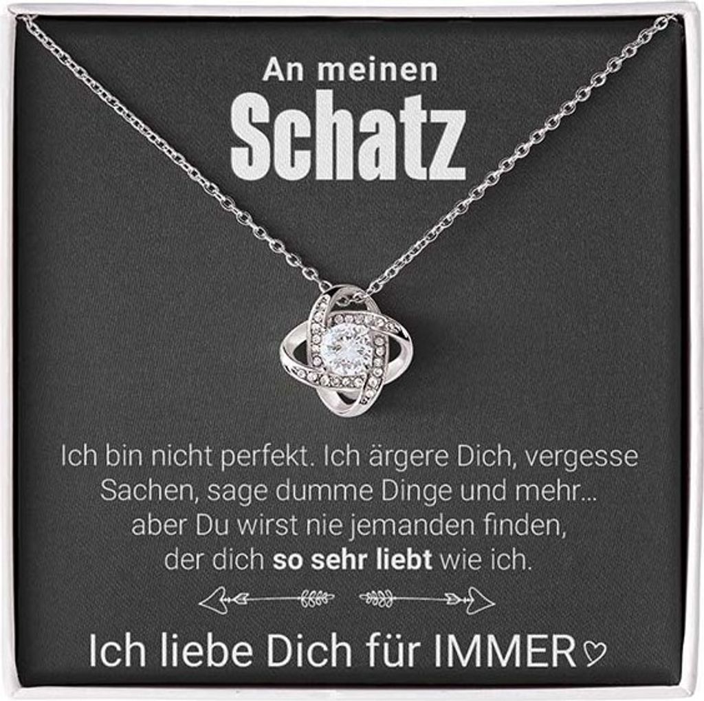 Halskette mit 14K Weißgold und Zirkonia-Kristallen LINA - Produktbild 