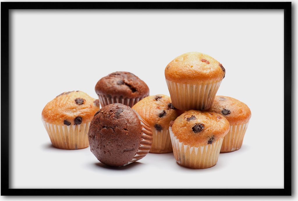 Bild 60x40 MDF-Rahmen, Wandkunst Cupcakes