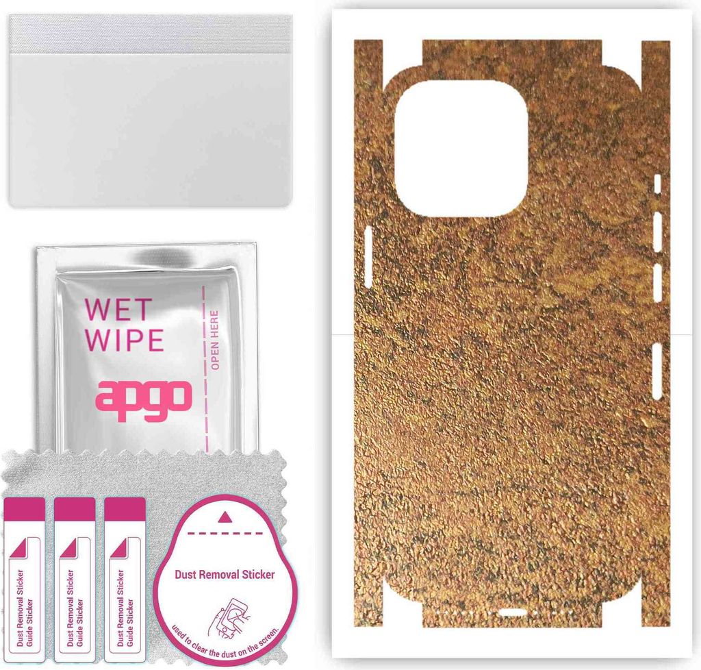 apgo Rückseite + Seiten Schutzfolie, Skin, kompatibel mit Apple iPhone 13 Pro, Hinten Displayschutzfolie aus Vinylfolie, kratzfest, einfache Monta...