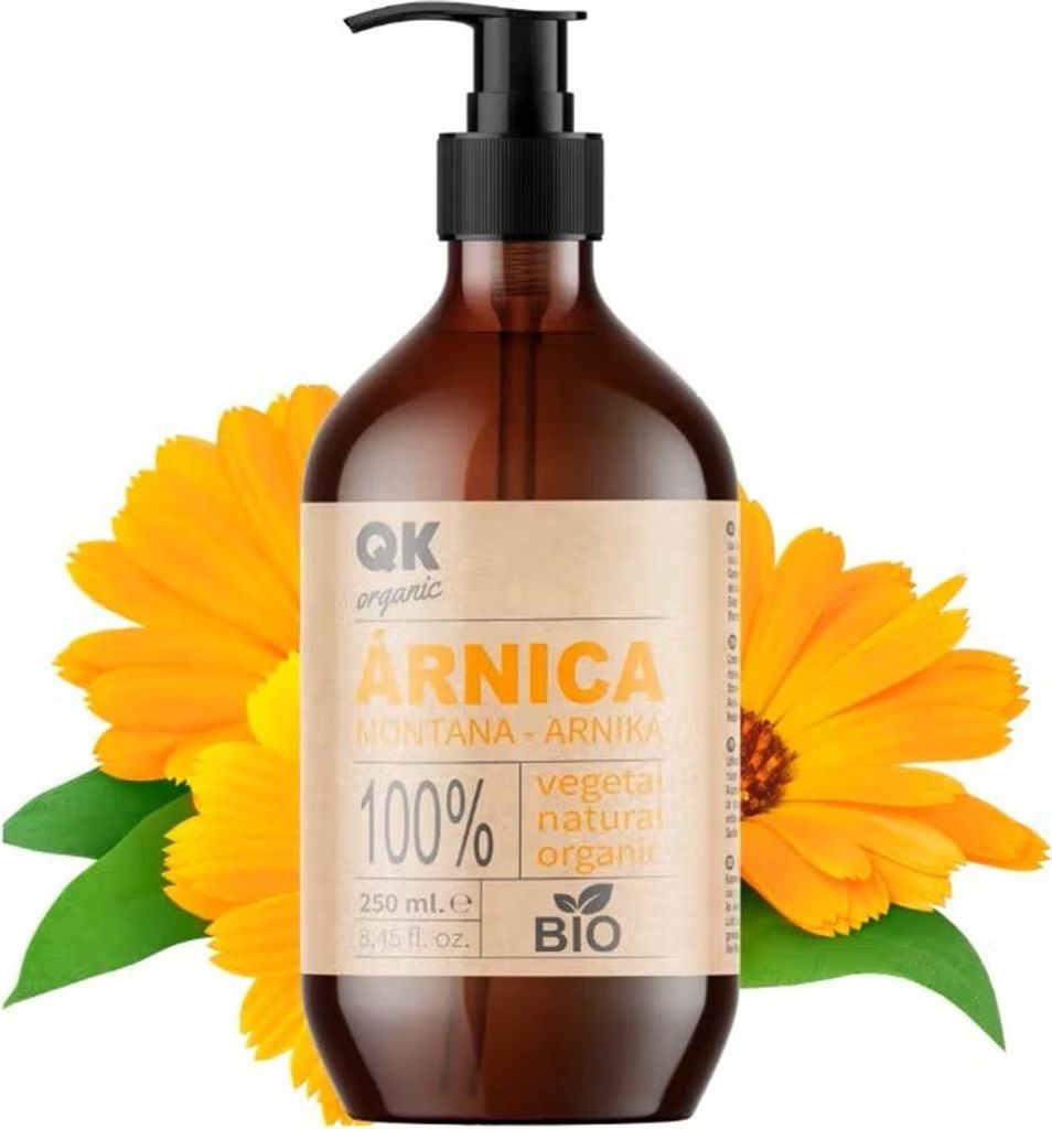QKnatur ARNICA Massageöl – 100% reines Bio-Arnikaöl, ideal für wohltuende Massagen