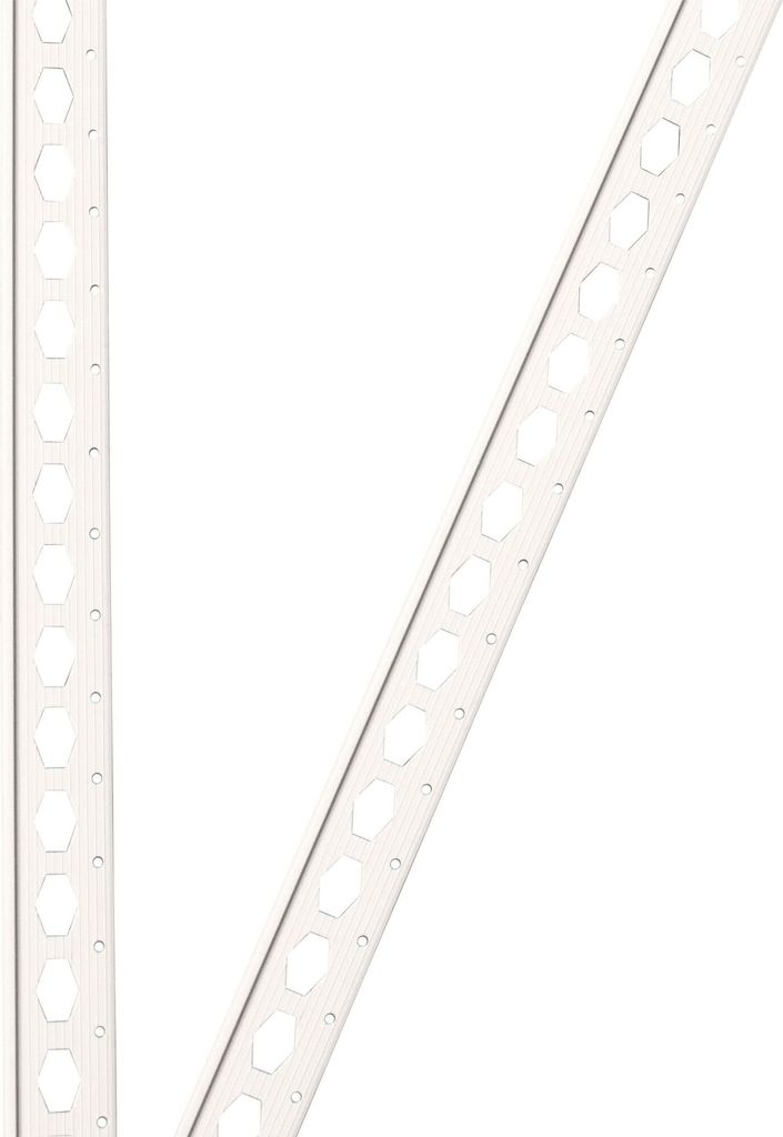 ProfileXXL PVC Eckwinkel, Eckprofil, Kantenschutz Trockenbau 2,5m Weiß 25 x 25mm Profile aus hart PVC, für Innenbau Trockenbau