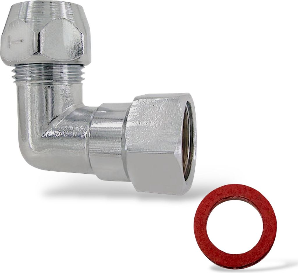 Winkel Verschraubung für Eckventil 3/8 Zoll x 10 mm Produktbild 