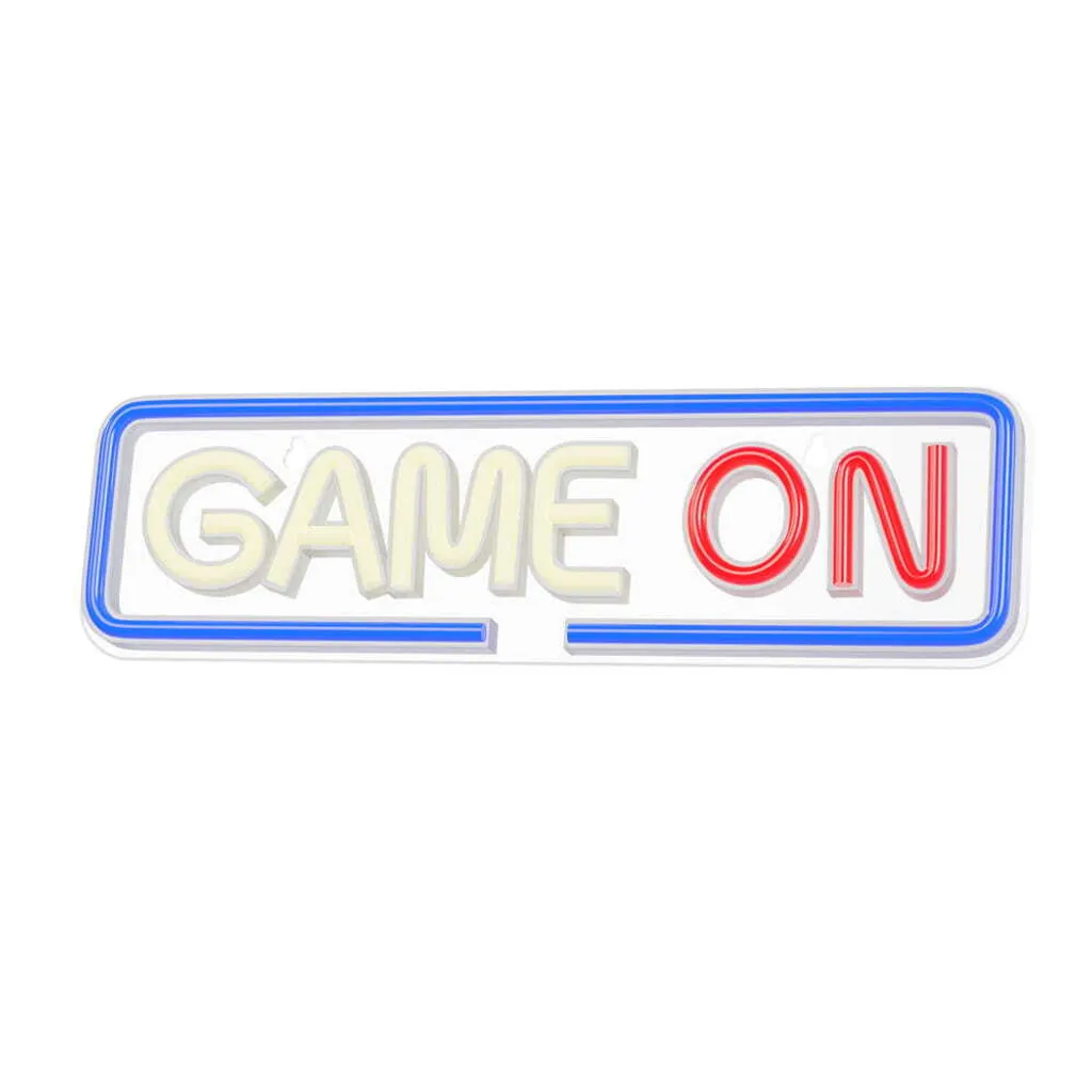 Enseigne LED GAME ON Dimmable : Finissez-en avec un setup de jeu trop sombre
